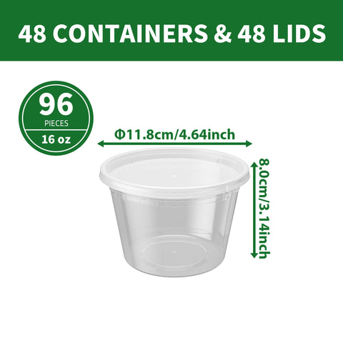 APSIC 16oz leakproof deli container with airtight lid preserves freshness