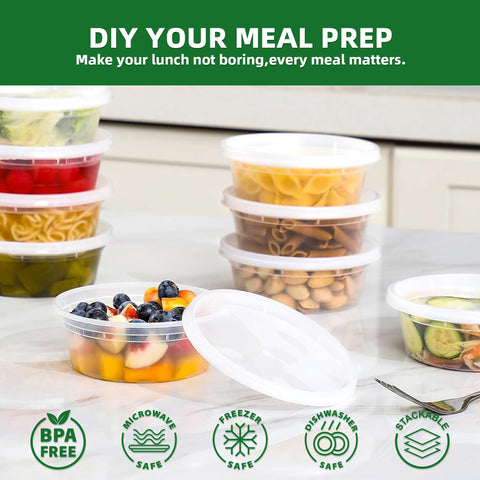 APSIC 16oz microwave-safe deli container ready for reheating