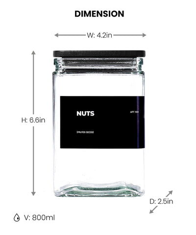 APT 1101 glass jars are dishwasher-safe for easy cleanup; lids require hand washing
