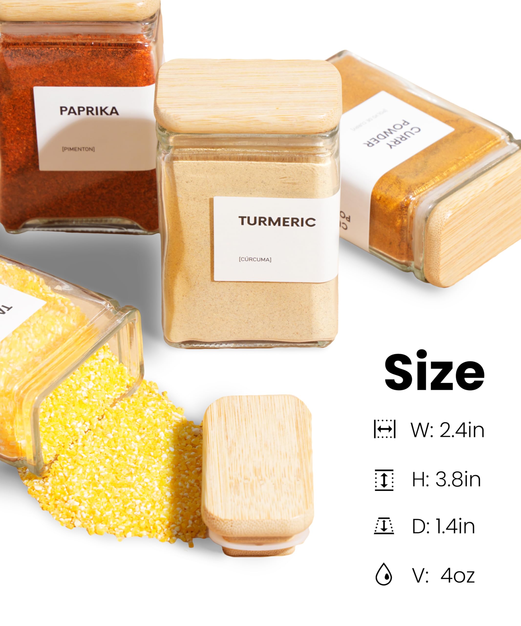 Label set for APT 1101 jars with blank and pre-printed options