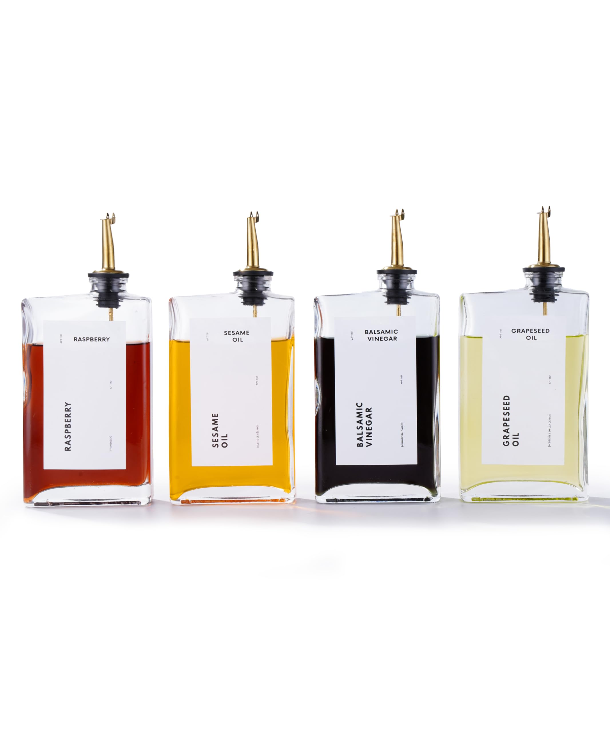 APT 1101 olive oil dispenser bottle with drip-free pourer for kitchen use