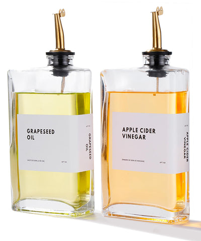 APT 1101 olive oil dispenser rectangular bottle for precise drizzle in salads