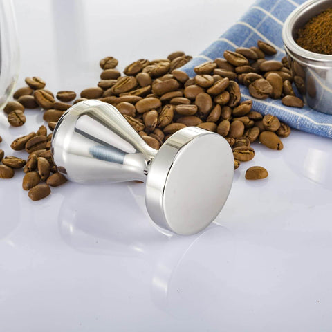 Chrome-plated 51mm tamper from APTSPADE for rust-resistant prep