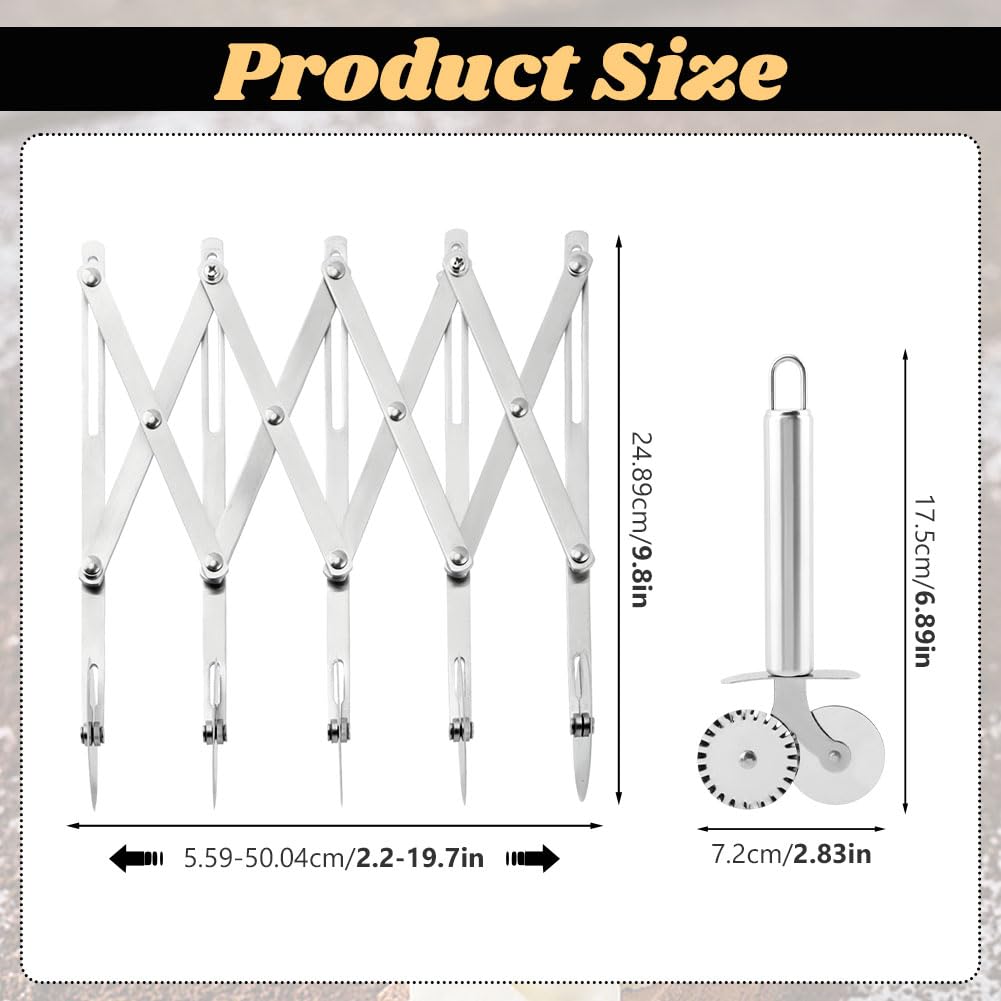 AQEENURA five-wheel pastry cutter for quick, uniform dough portions