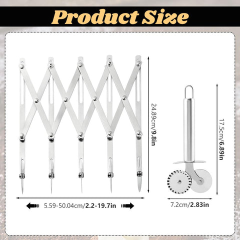 AQEENURA five-wheel pastry cutter for quick, uniform dough portions