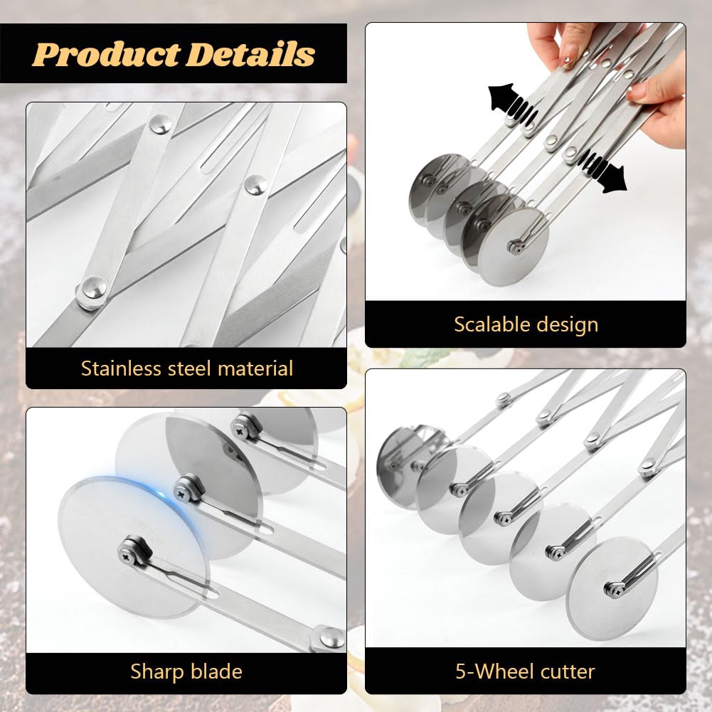 AQEENURA multi-use pastry knife for rolling and cutting
