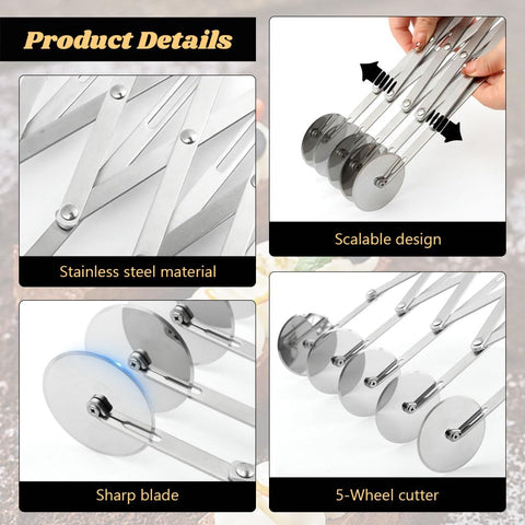 AQEENURA multi-use pastry knife for rolling and cutting