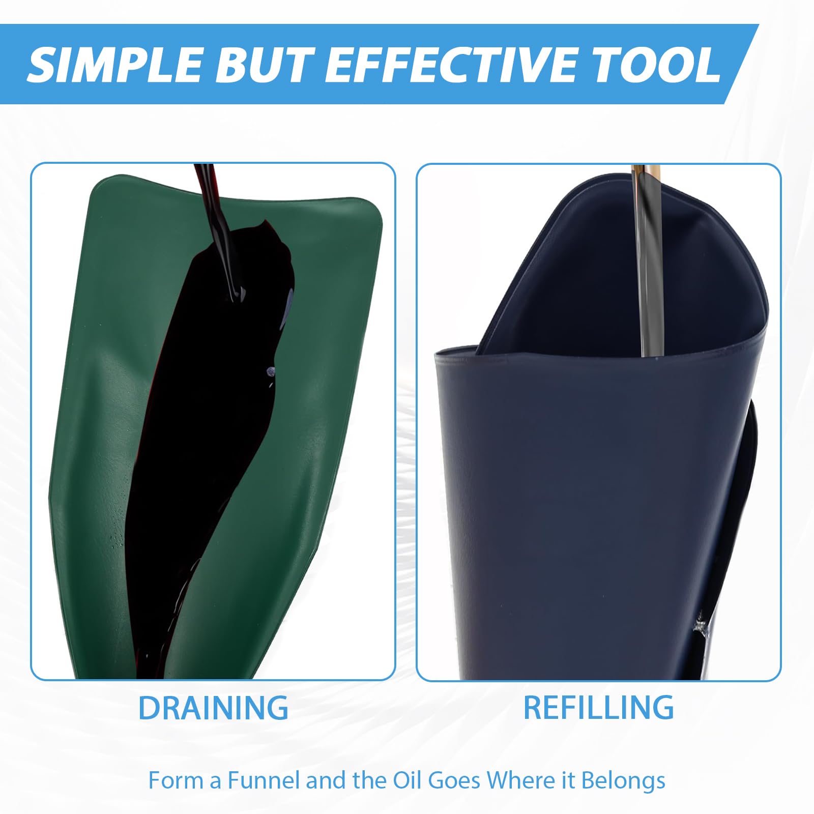 AQOYNQ blue flexible oil funnel, durable everyday use.
