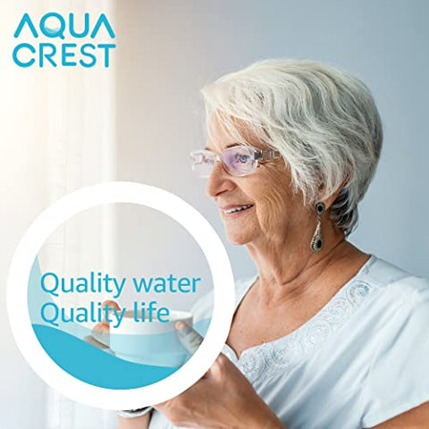 Aqua Crest white replacement filter note to help select the correct model.