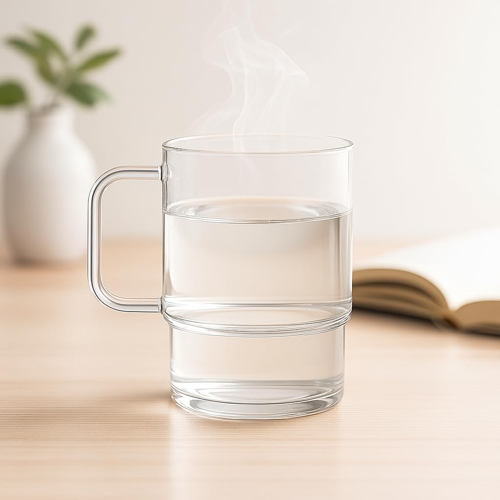 Aquach borosilicate glass mugs are dishwasher and microwave safe.