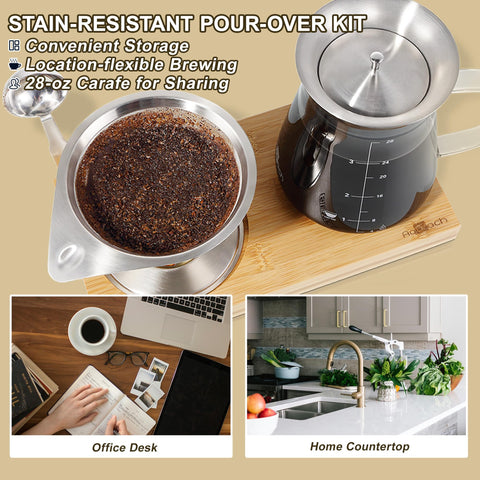 Aquach coffee set components are dishwasher safe for quick cleanup