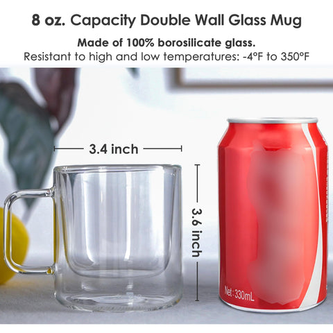 Aquach espresso shot in clear double-walled mug highlights transparency and crema