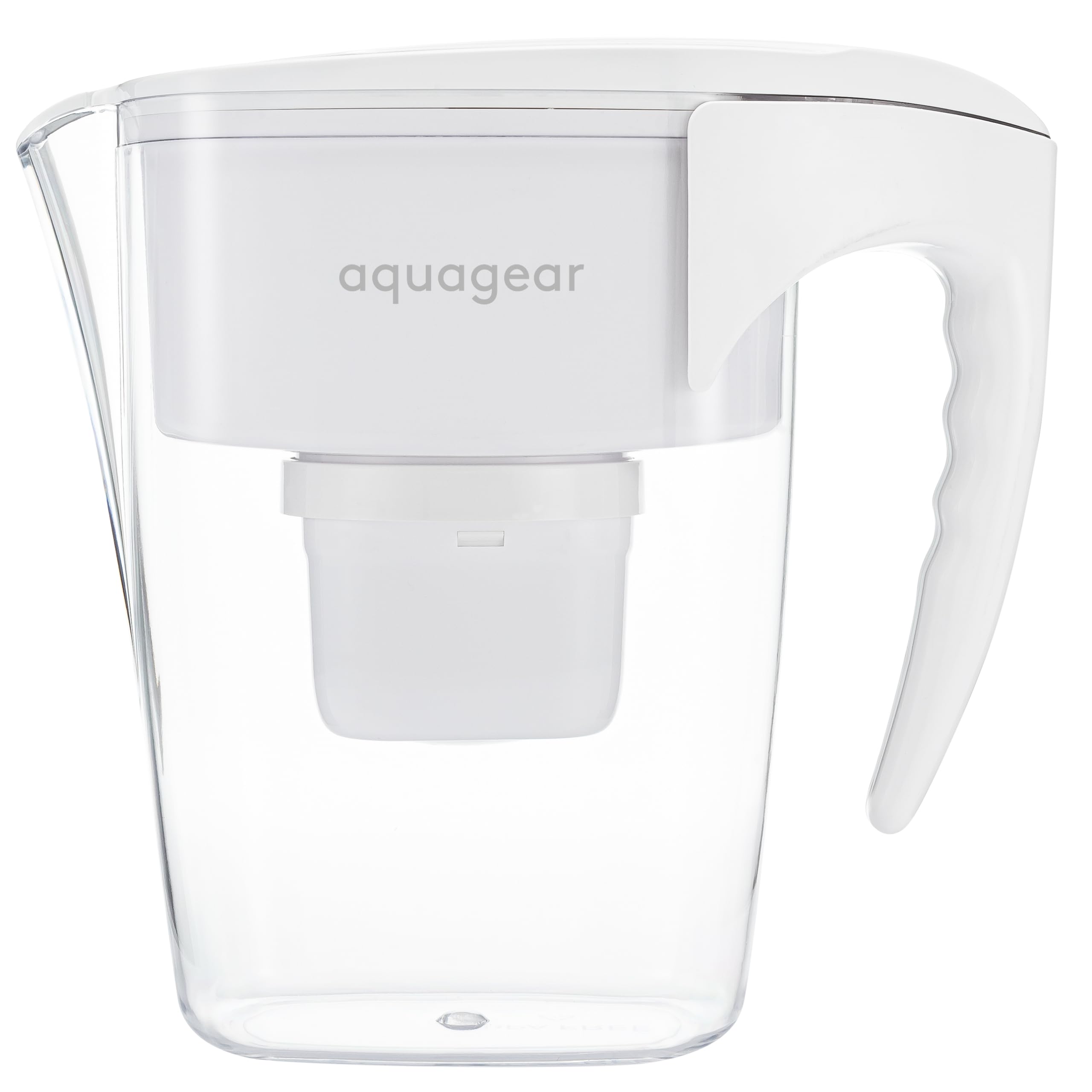 Aquagear water filter pitcher with lead removal for safer drinking water.