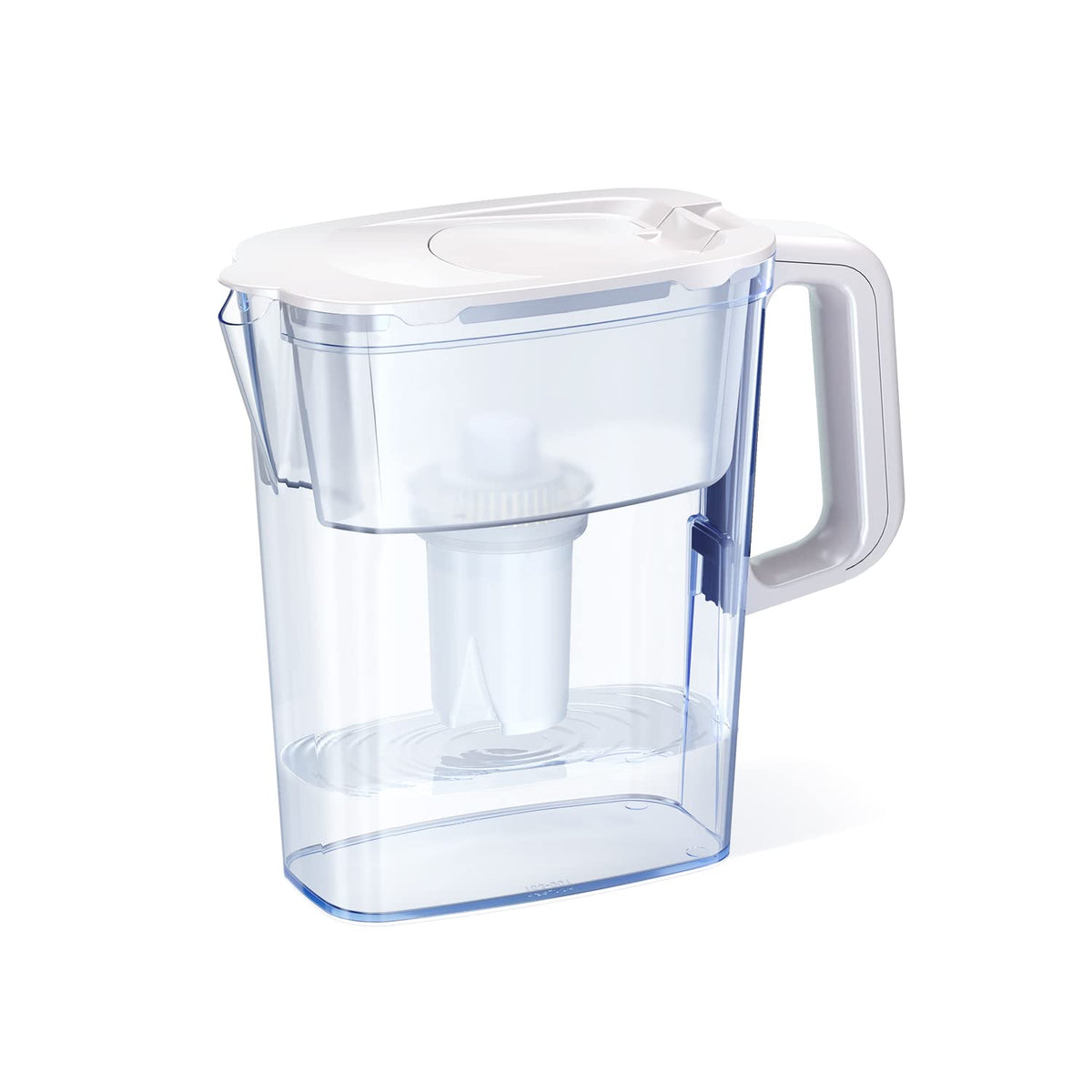 AQUAPHOR compact pitcher white, front view, space-saving for small kitchens