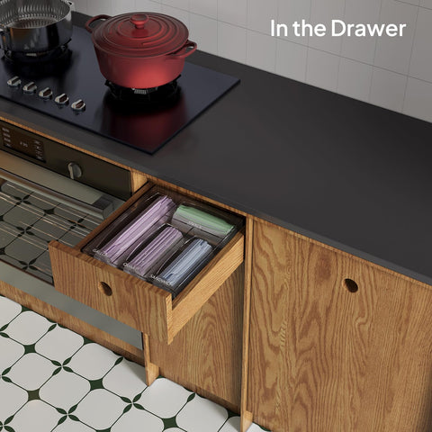 Aquiver cabinet door mounting option frees counter space.