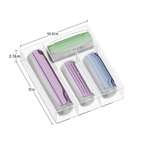 Aquiver clear bag storage holder shows transparent design for easy identification.