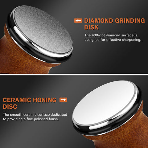 Arbenefe sharpener base with four angles for blade versatility.