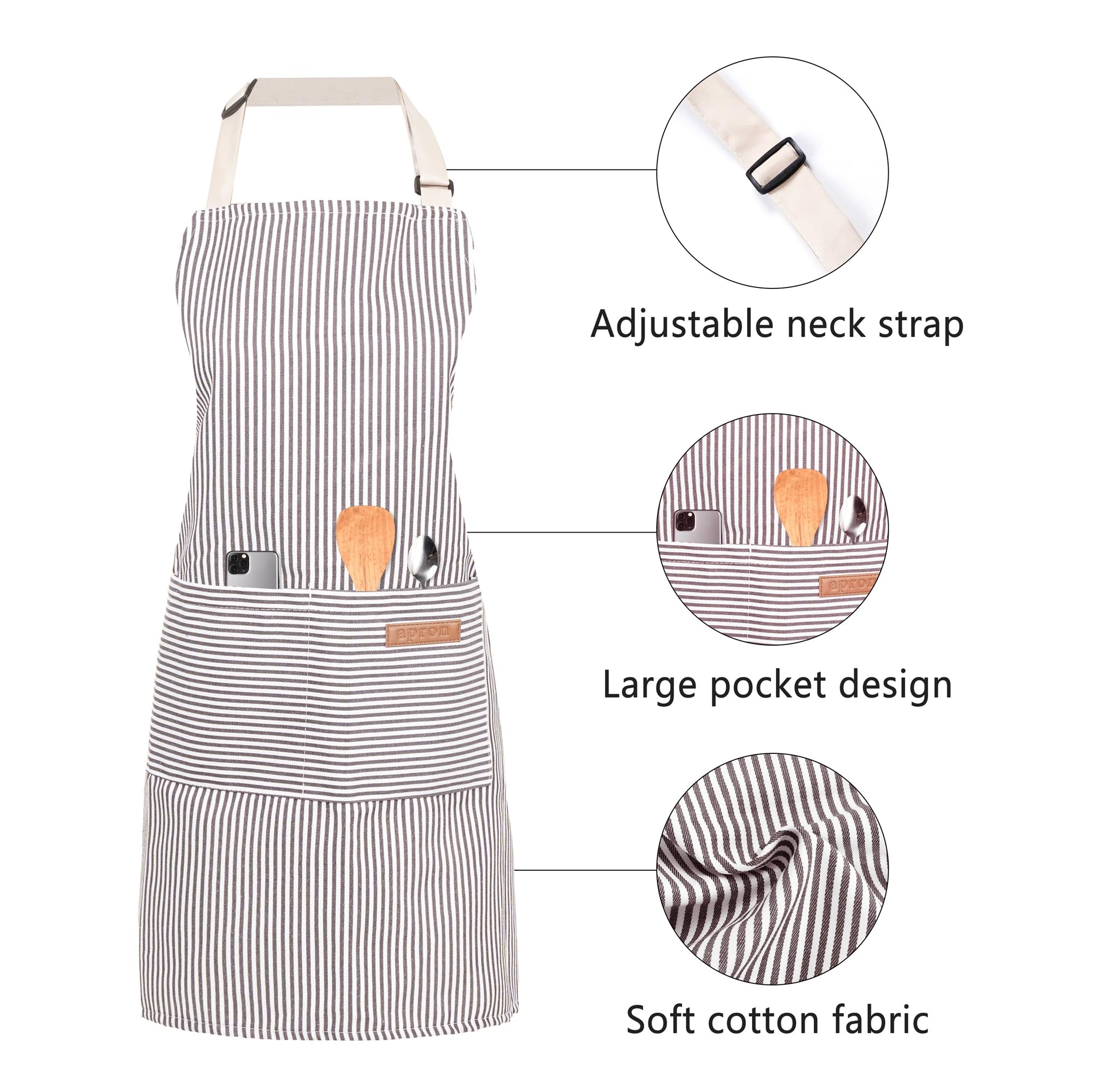 ARBINSON apron showing two large pockets for tools