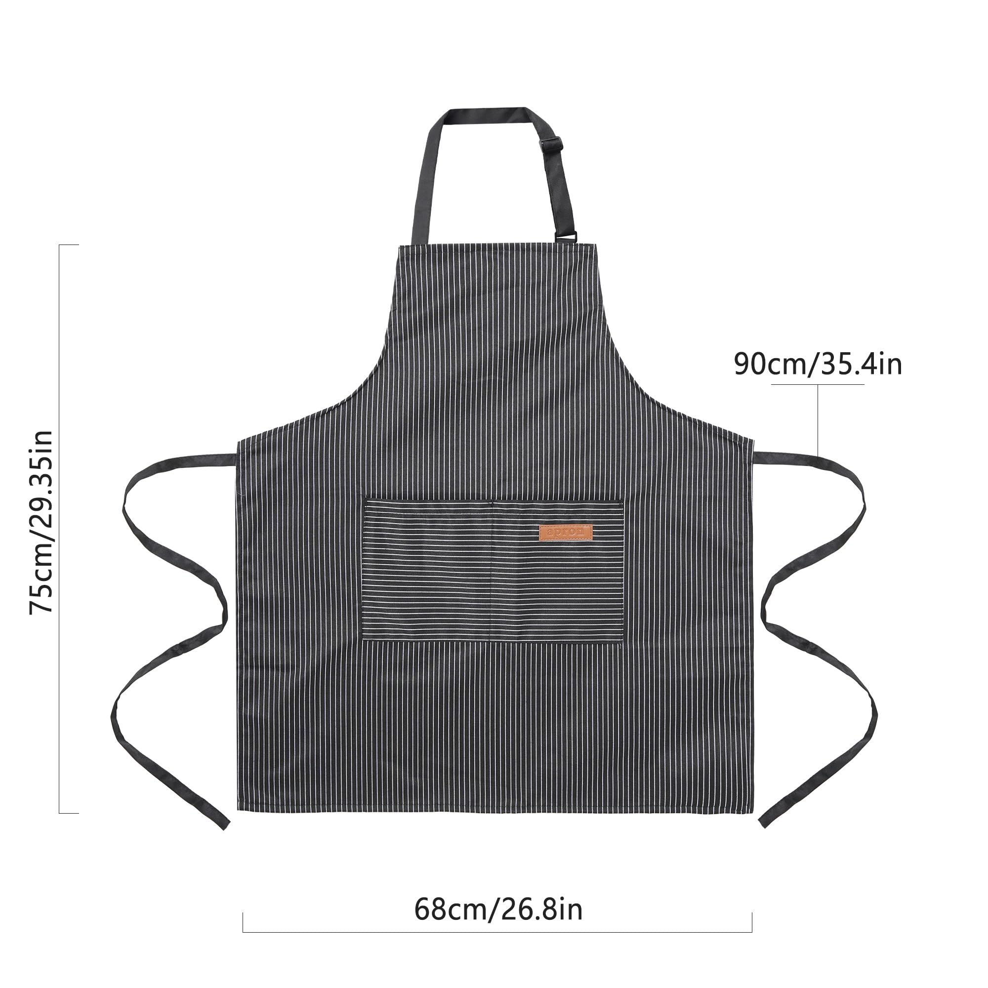 ARBINSON cooking apron with long belt for versatile wear