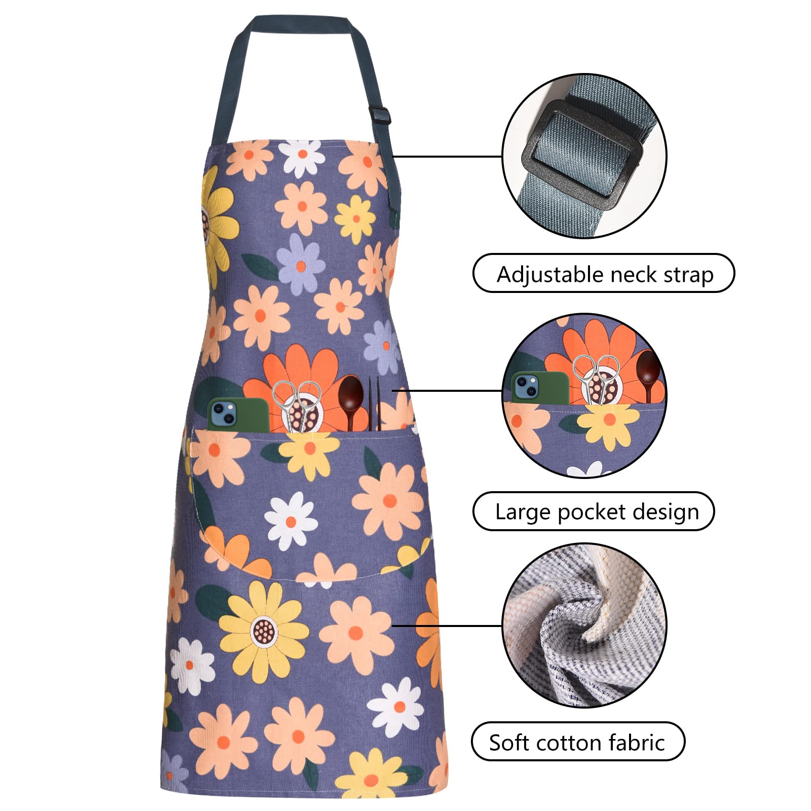 ARBINSON adjustable strap with flexible fit for most sizes.