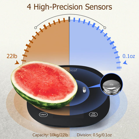Backlit display on Arboleaf scale for easy reading in any light.