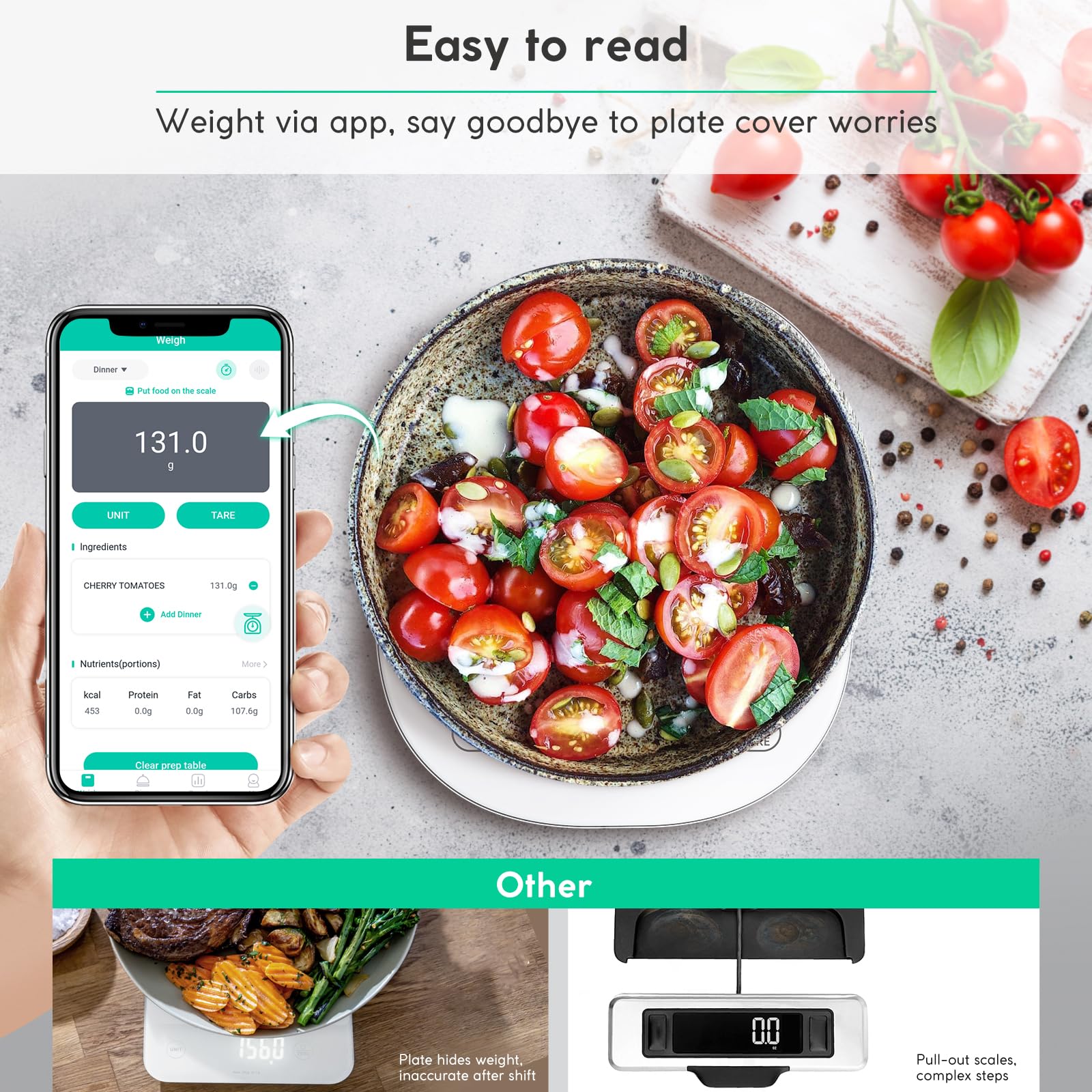 Arboleaf Smart Scale app connection enables data sync for macros and calories.