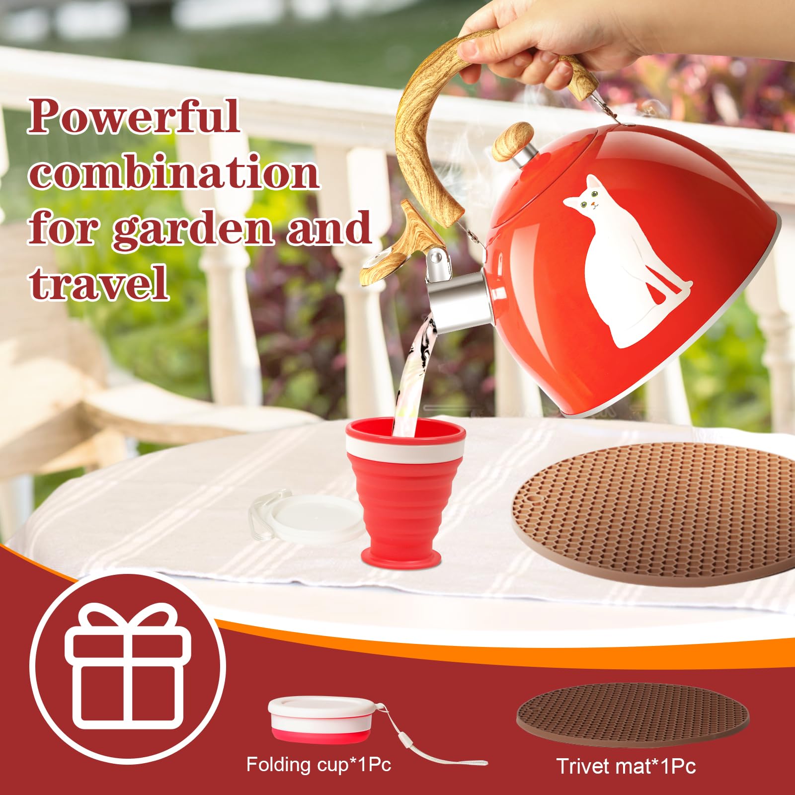 ARC induction-compatible kettle fits all stovetops for versatile heating