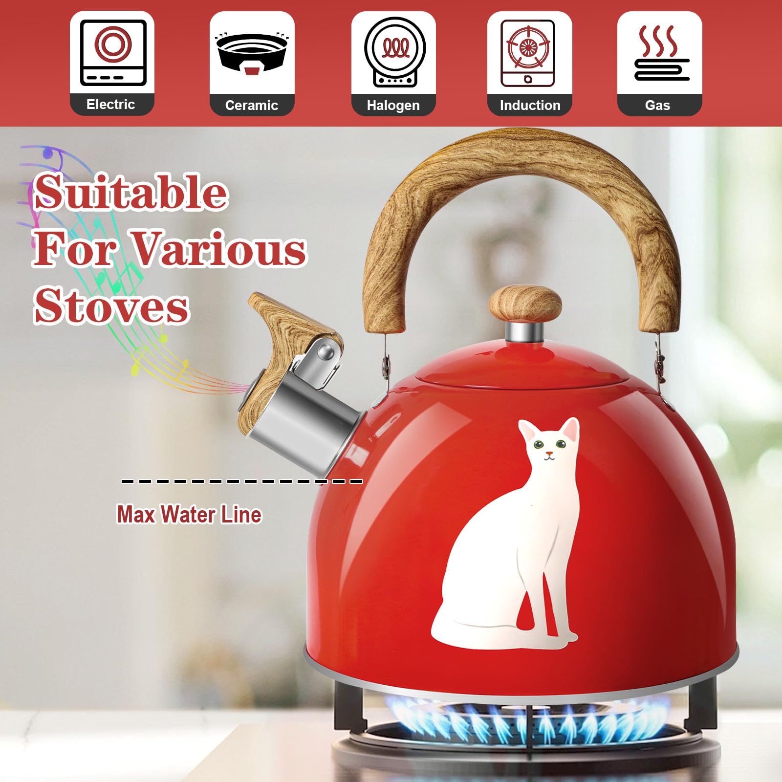 ARC kettle with folding cup, convenient for travel and compact storage