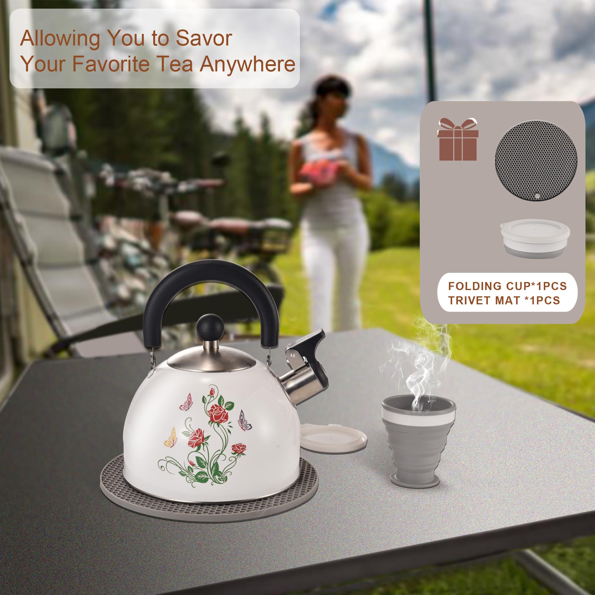 ARC trivet mat protects surfaces from heat while serving tea.