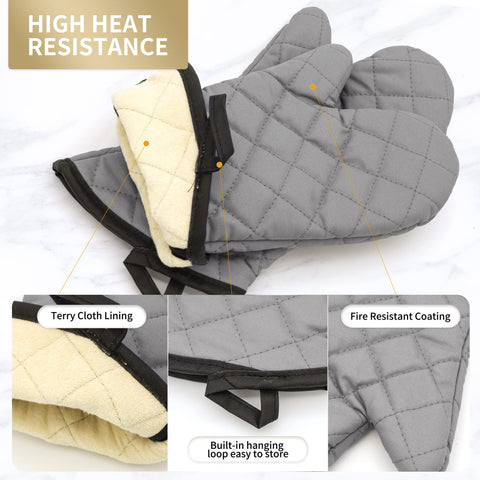ARCLIBER Oven Mitts side view highlighting extra-long design for heat safety