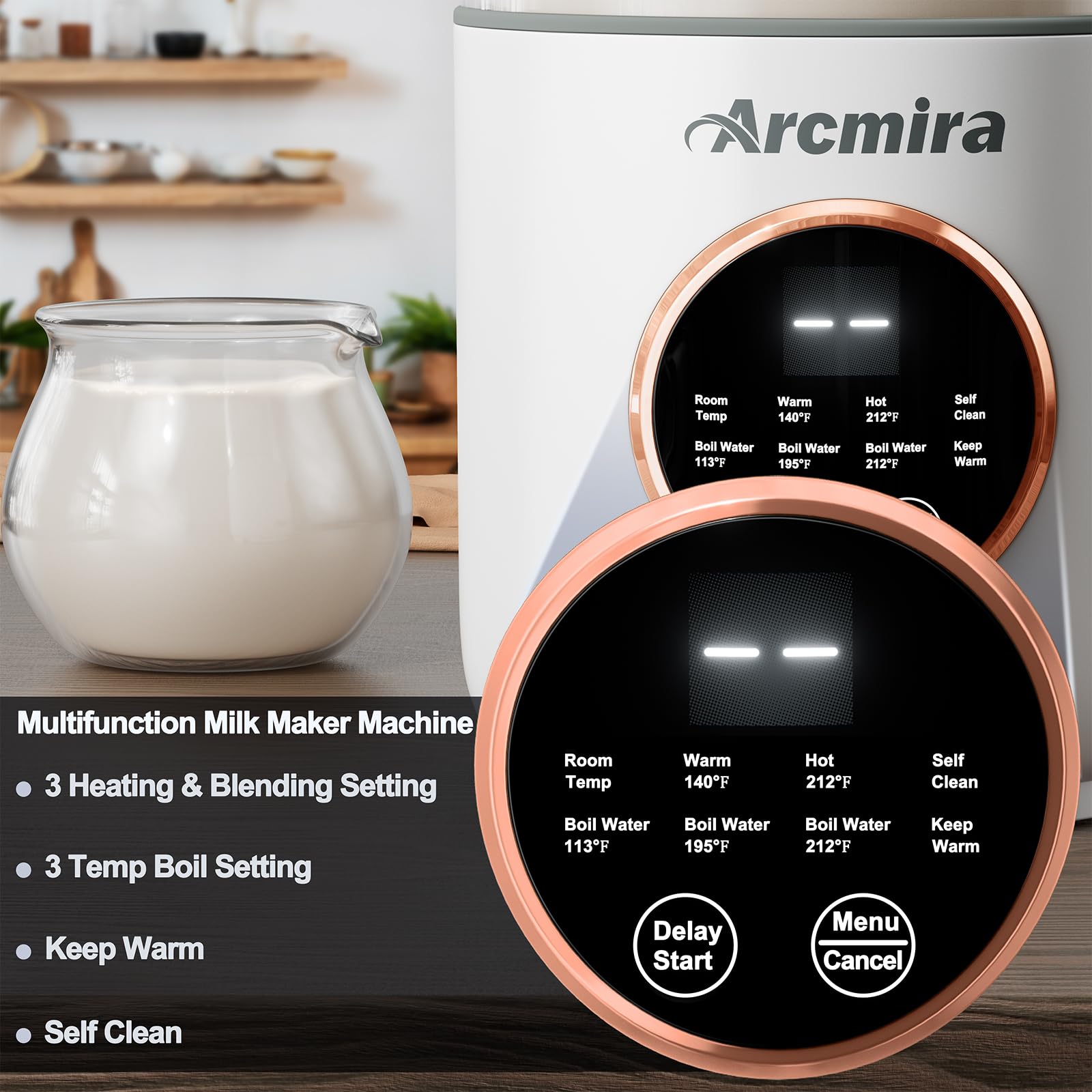 Arcmira clear glass blending bowl lets you see texture and progress