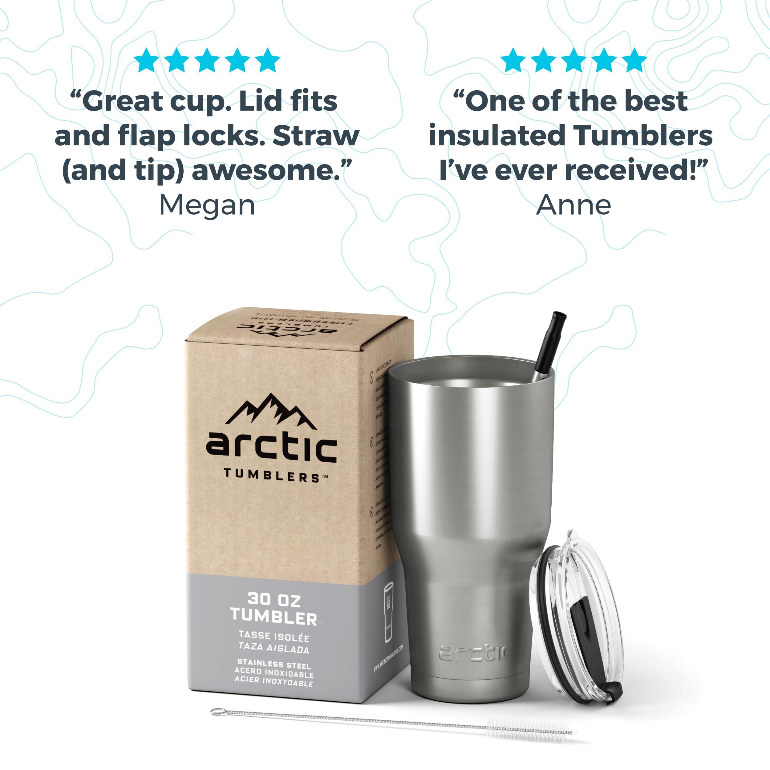 Arctic Tumblers 30oz matte black tumbler double-wall insulation detail