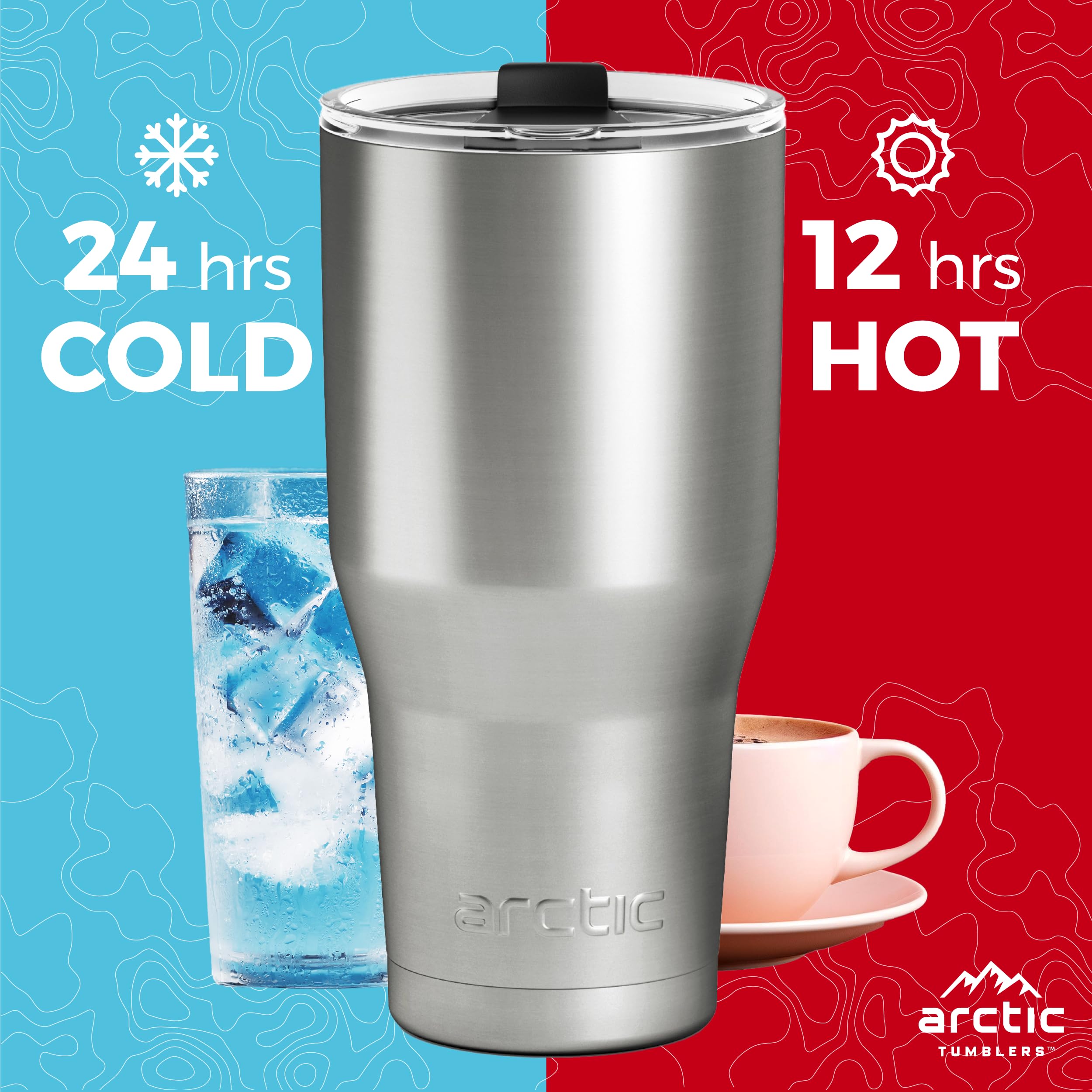 Arctic Tumblers 30oz matte black tumbler side view highlighting double-wall vacuum