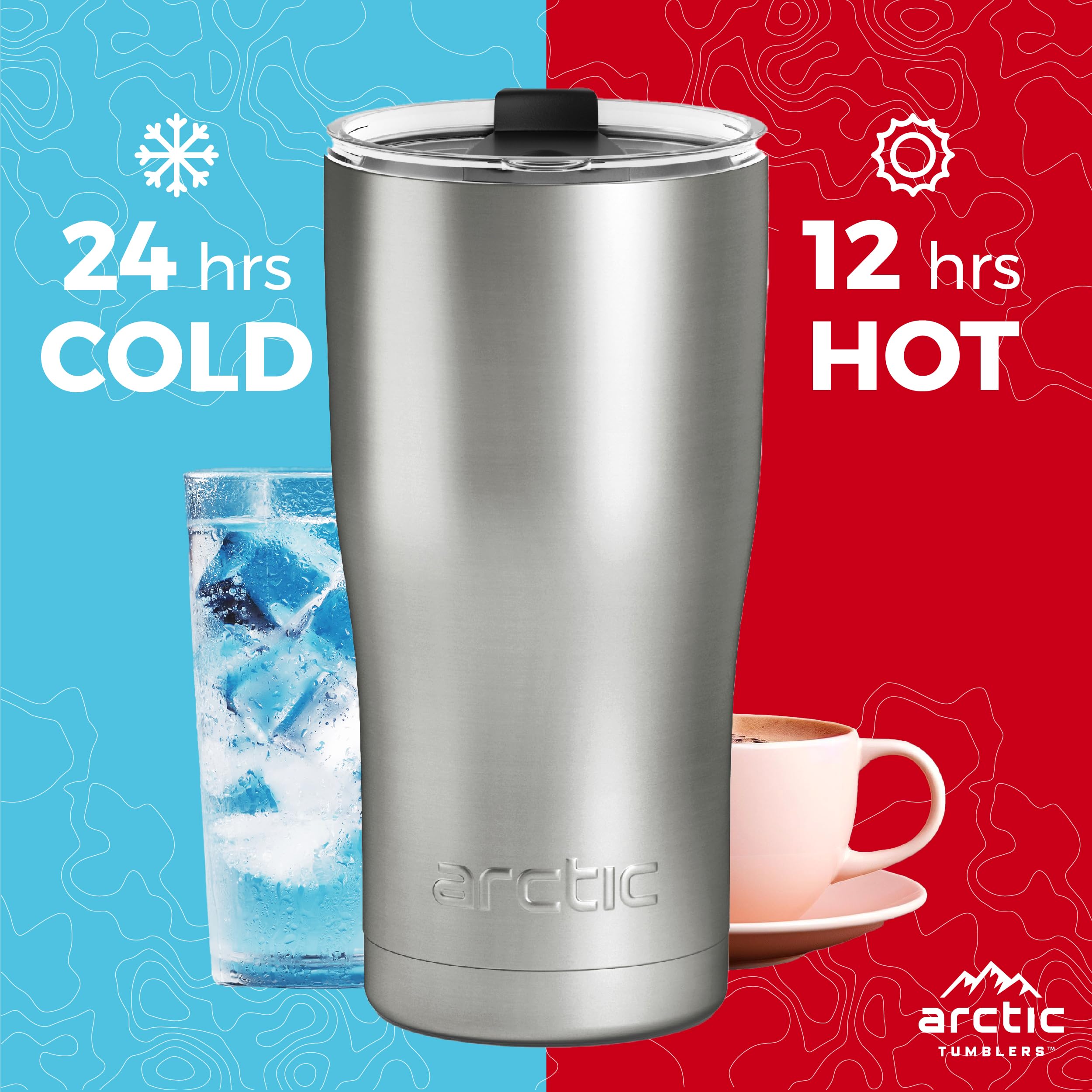 Arctic Tumblers navy blue bottle with splash-proof lid prevents spills during workouts.