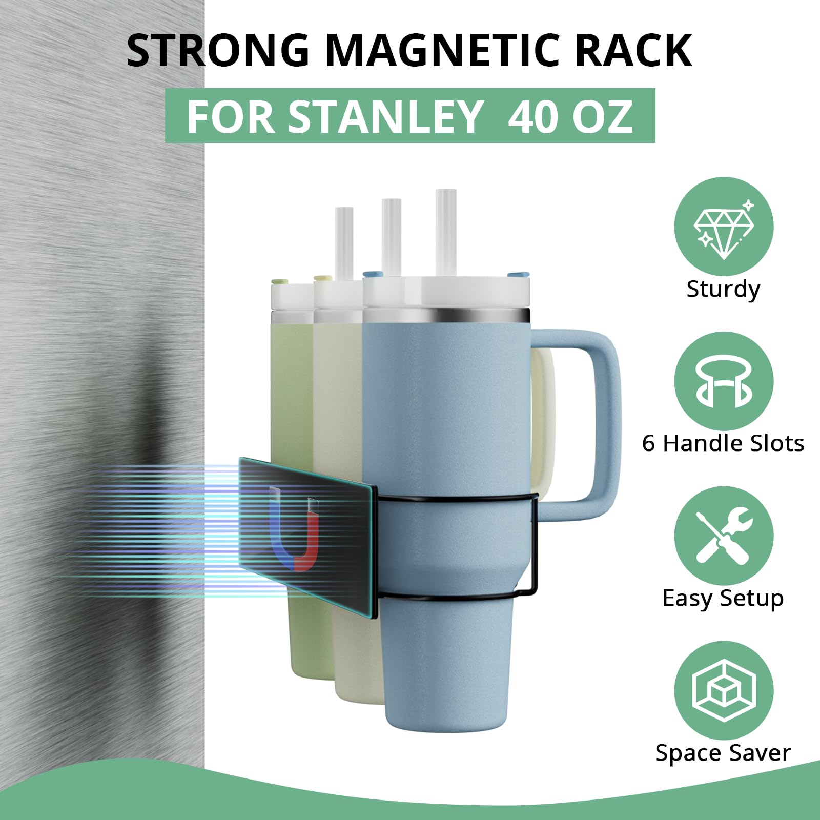 Arctiiro lid organizer storing Stanley lids neatly