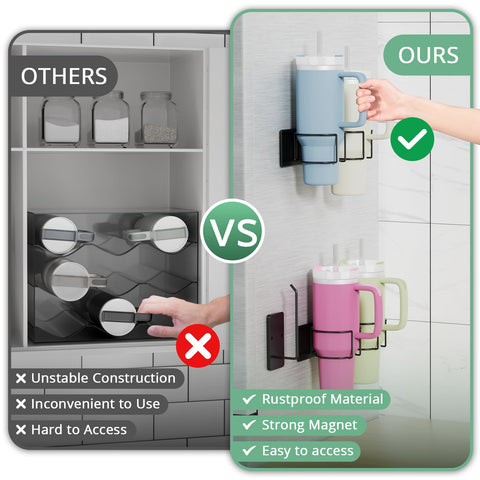Rustproof stainless steel water bottle organizer for Stanley cups