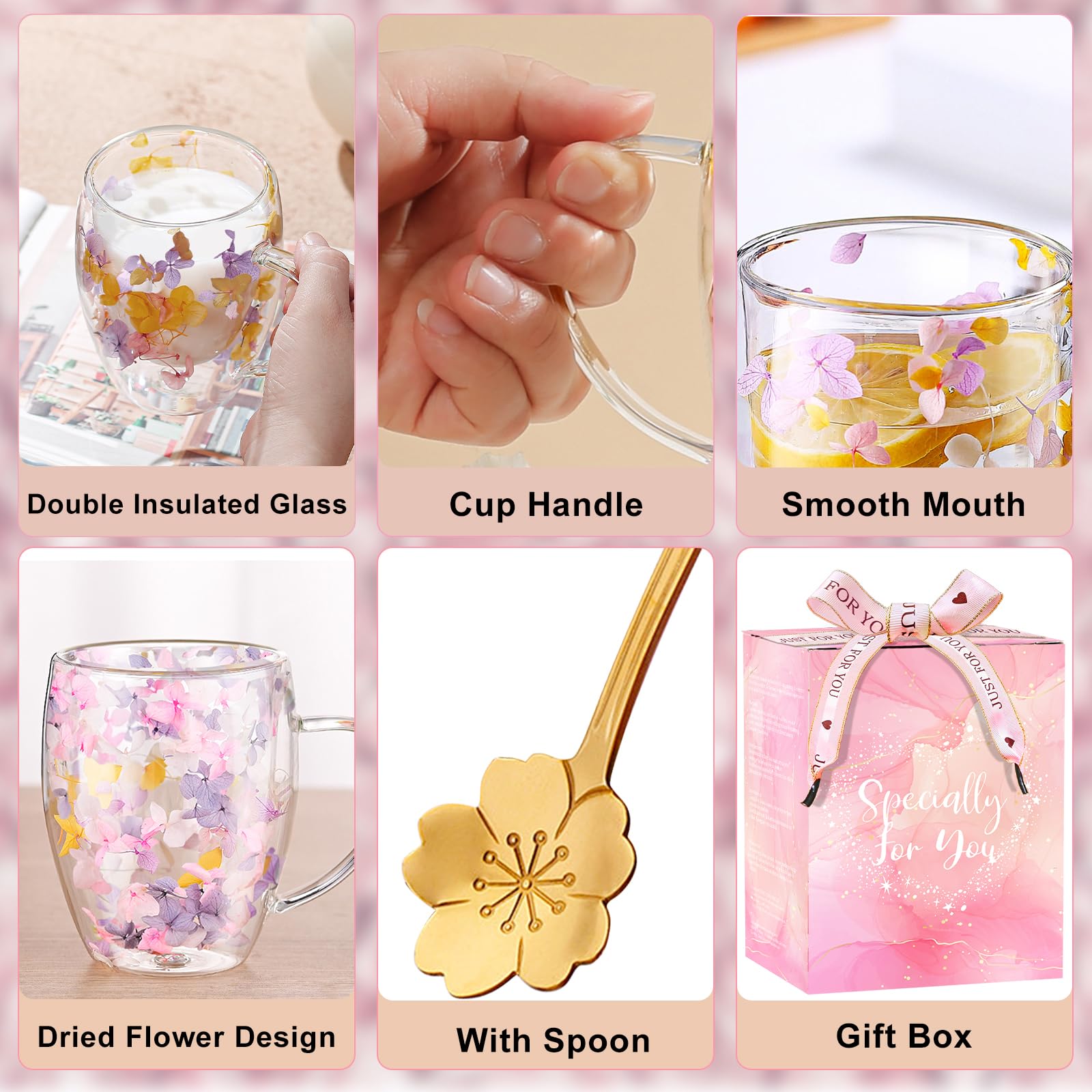 Arefen clear glass mug with handle provides an easy grip