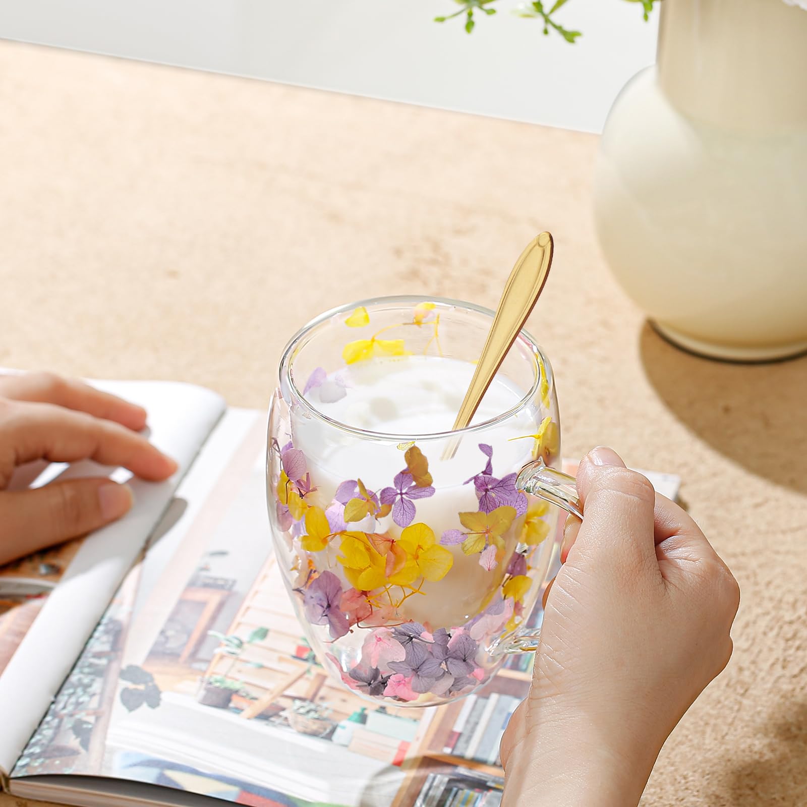 Arefen heat resistant borosilicate mug handles high temperatures safely