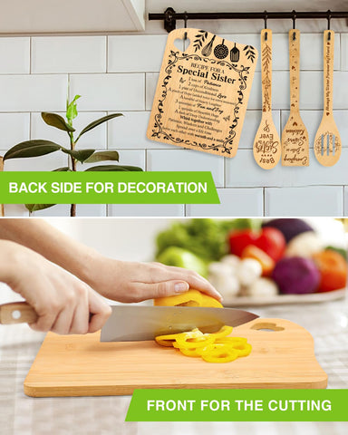 Aremdys board engraved with recipe design adding a charming touch