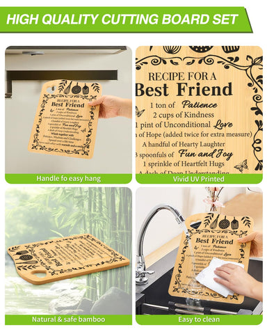 Aremdys Cutting Board Set dimensions 10.9 by 8.4 inches for versatile prep.