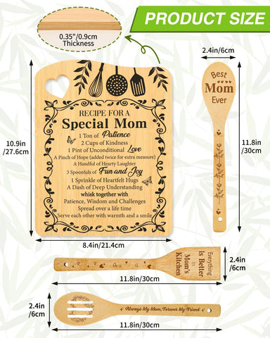 Aremdys bamboo cutting board gift with Christmas design for festive use.