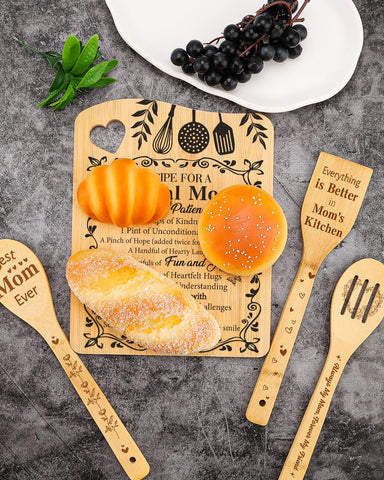 Aremdys mothers-day gift cutting board sized 10.9x8.4 inches for versatility.