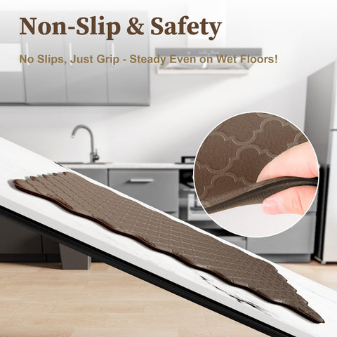 Arenarug brown waterproof mat backs up safe movement in wet kitchen areas