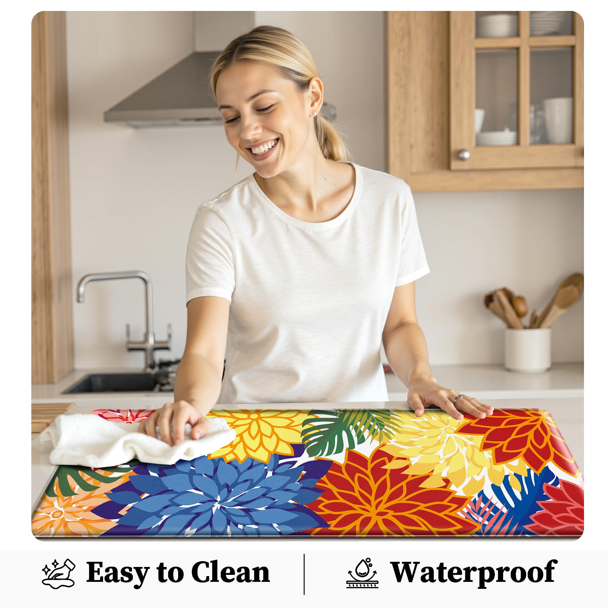 Arenarug easy-clean surface wipes clean after cooking.