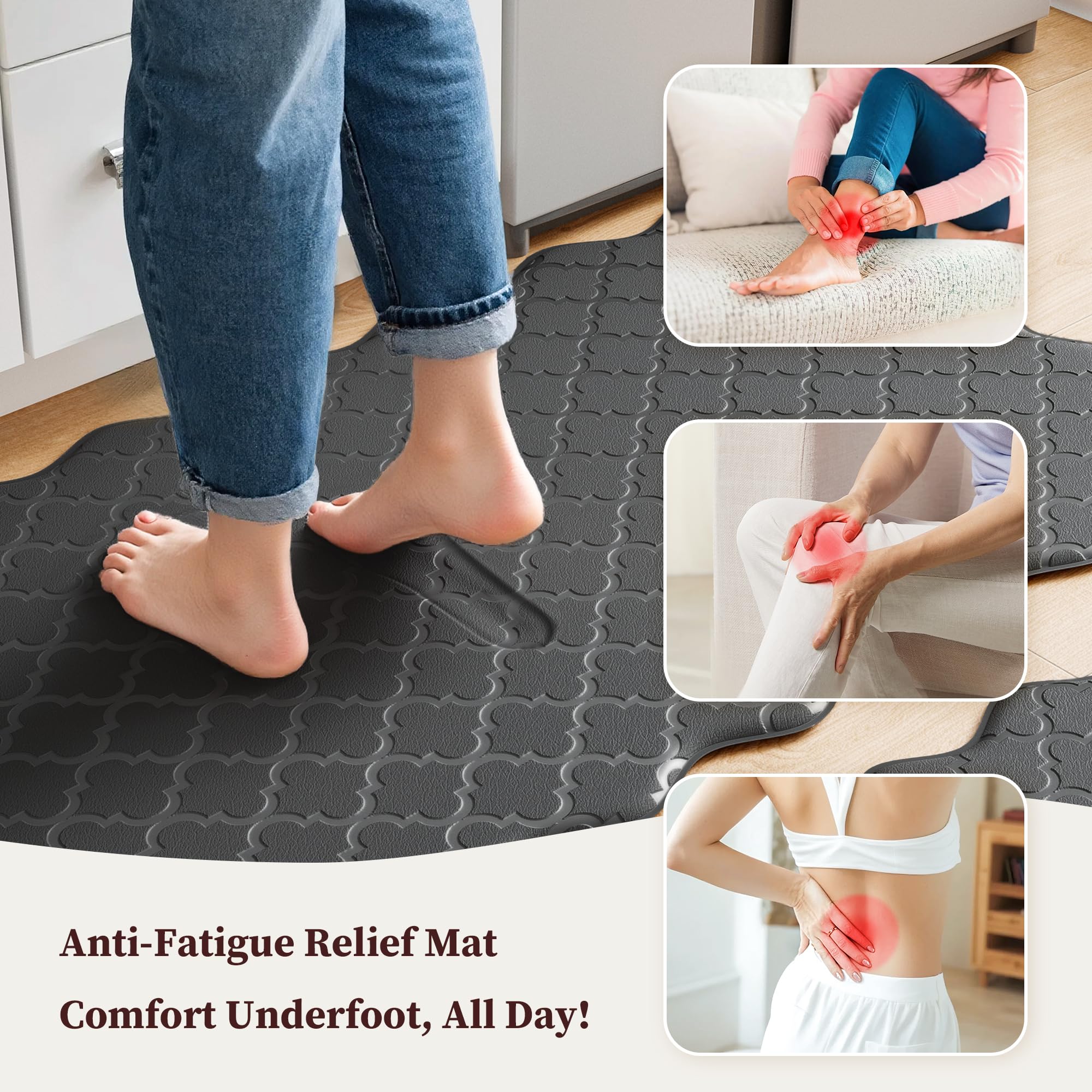 Arenarug non-slip backing stays in place on tile, wood, and laminate floors