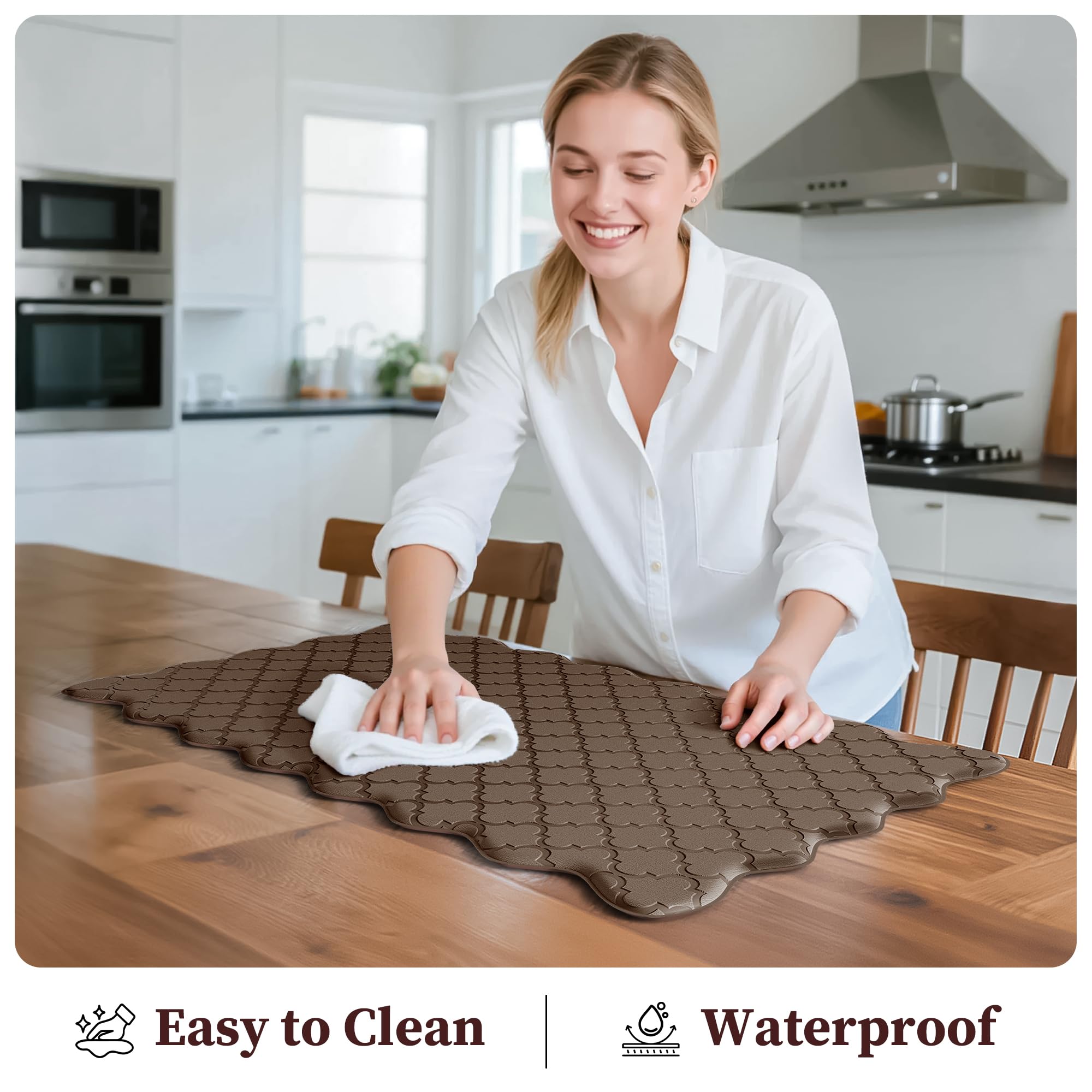 Arenarug easy-clean surface wipes spills quickly for busy kitchens