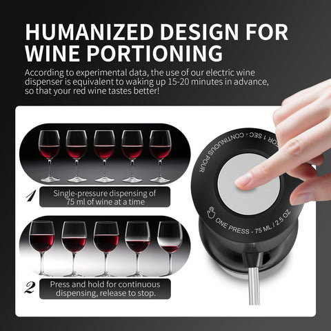 AREYCVK Rechargeable Wine Aerator storage-base keeps the station neat and accessible.