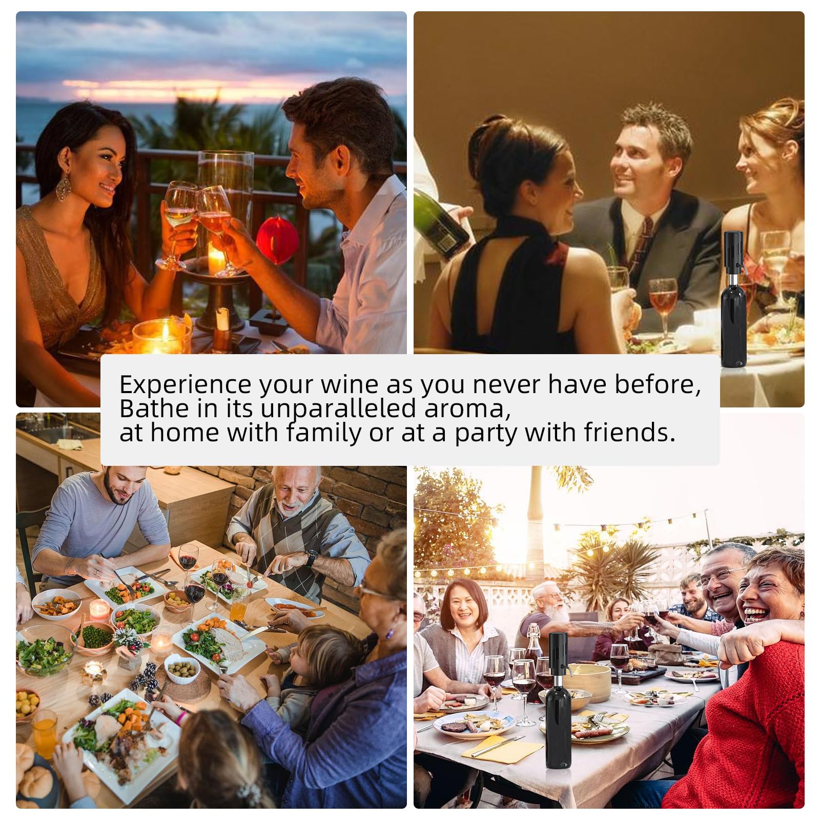 AREYCVK wine aerator runs on environmentally friendly potassium batteries.
