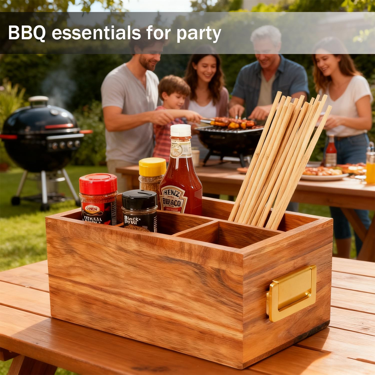 Paper plate slot provides quick access during serving and cleanup