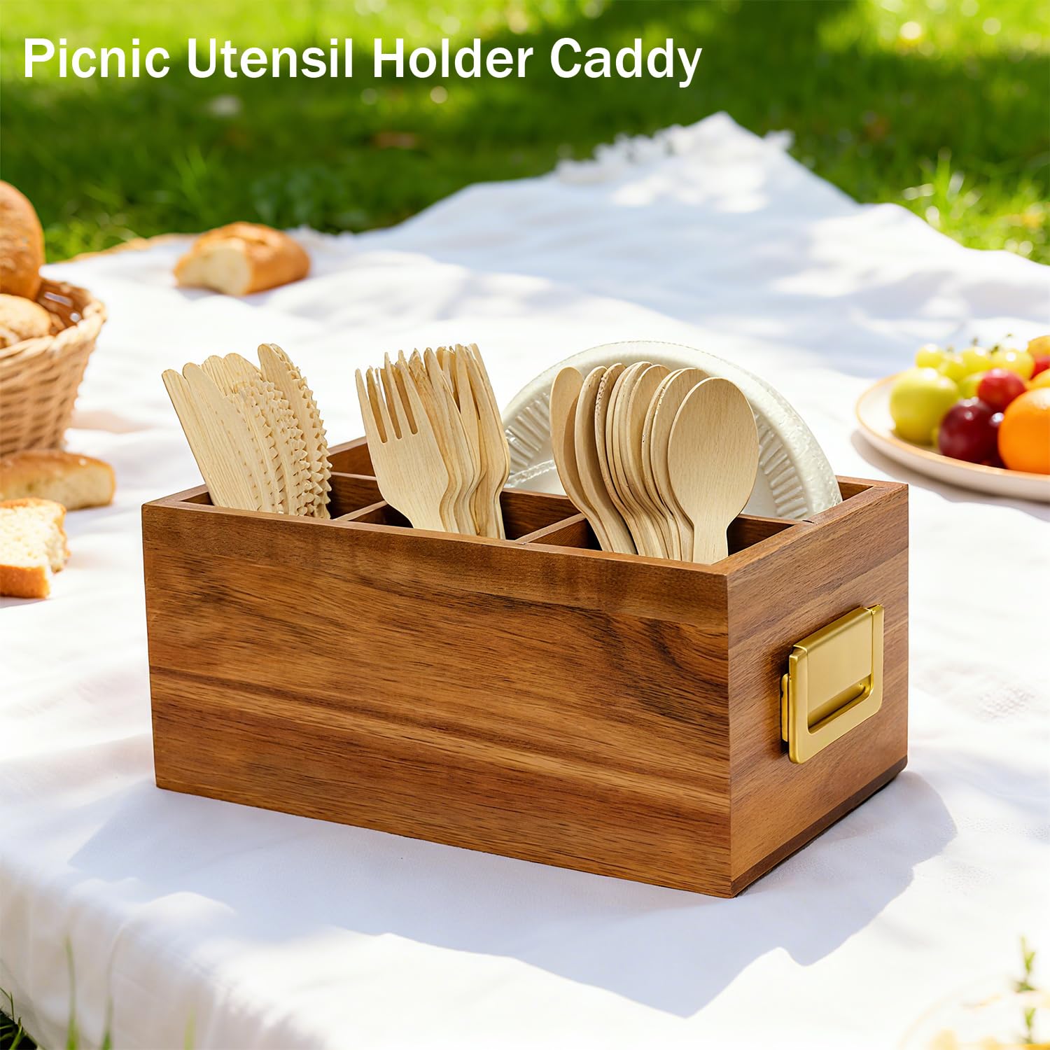 Removable dividers let you tailor interior storage for utensils